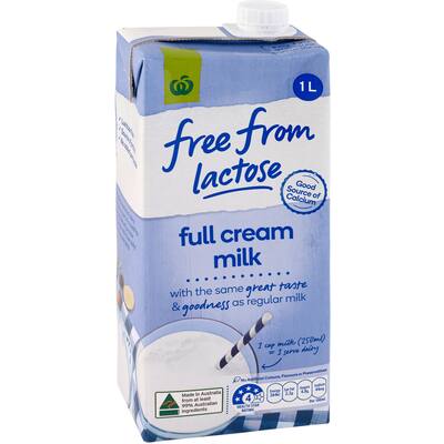 free from lactose milk full cream