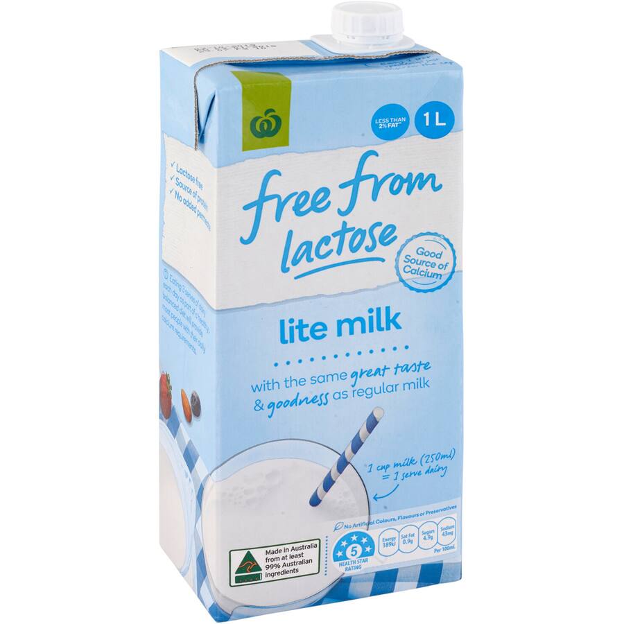 Free From Lactose Milk Lite Uht