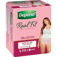 Depend Real Fit Underwear 8 pack