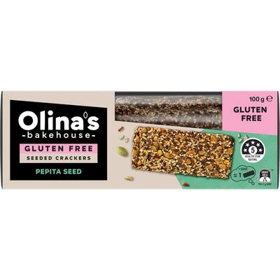 olina's gluten free crackers pepita seed