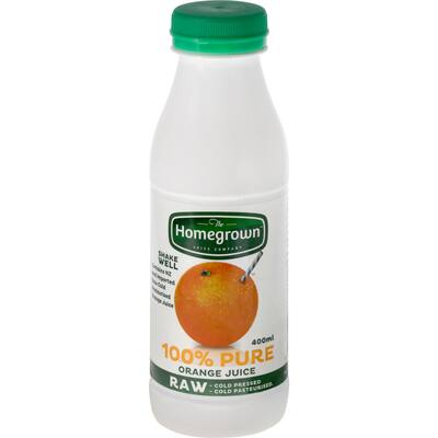 homegrown fruit juice orange 100% pure