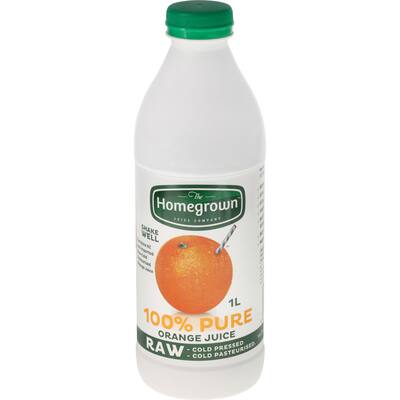 homegrown fruit juice orange 100% pure