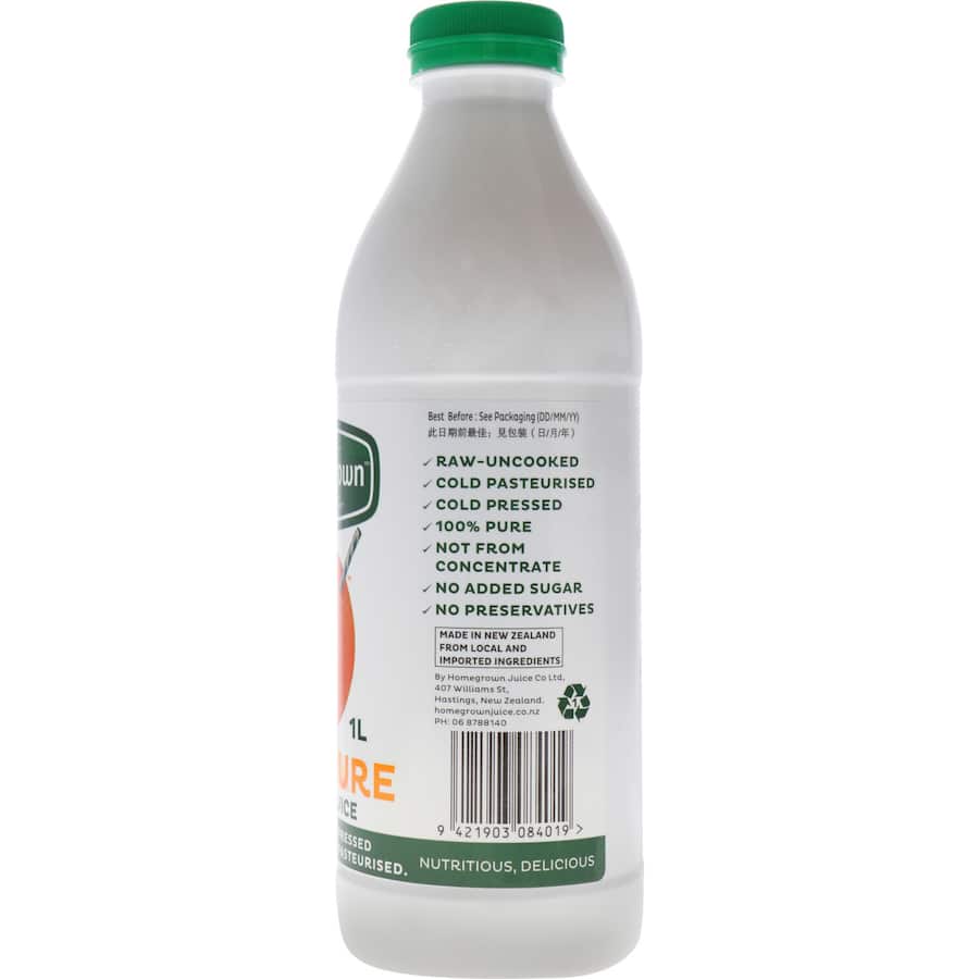 Buy Homegrown Fruit Juice Orange 100% Pure online at Woolworths NZ