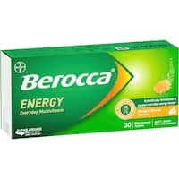 Berocca Energy Effervescent Tablets Vitamin C Mango & Orange