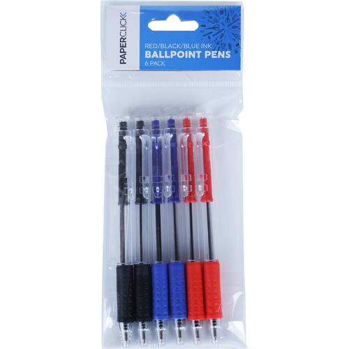 Paperclick Pens Ball Point Retractable Grip