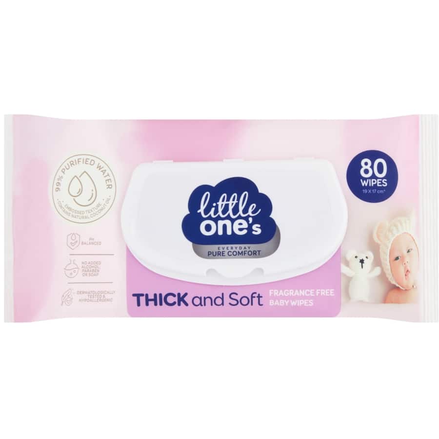 Buy Little Ones Baby Wipes Thick Unscented online at Woolworths NZ