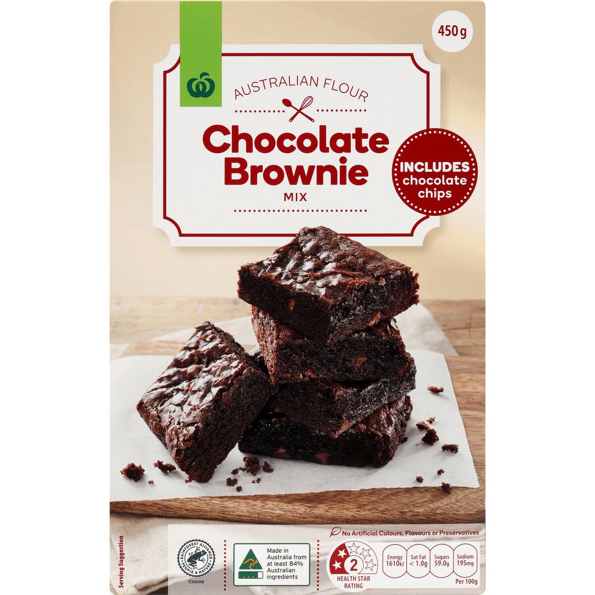 Countdown Chocolate Brownie Mix 450g bunch