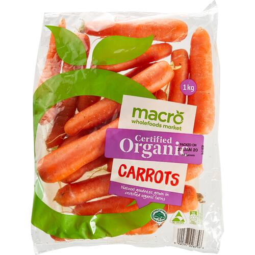 Macro Org Carrots 1kg bunch