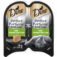 dine perfect portions wet cat food pate entree chicken & liver
