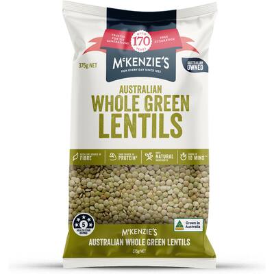 mckenzie's australian whole green lentils 