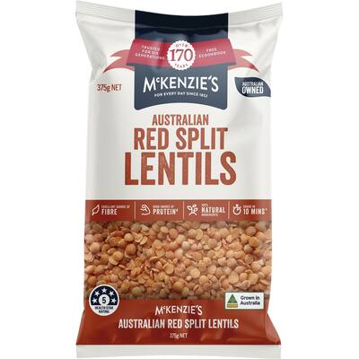 mckenzie's australian red split lentils 