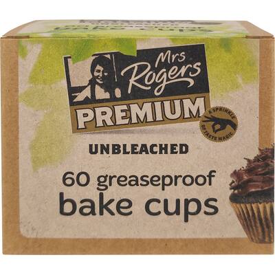 mrs rogers premium baking cups greaseproof unbleached