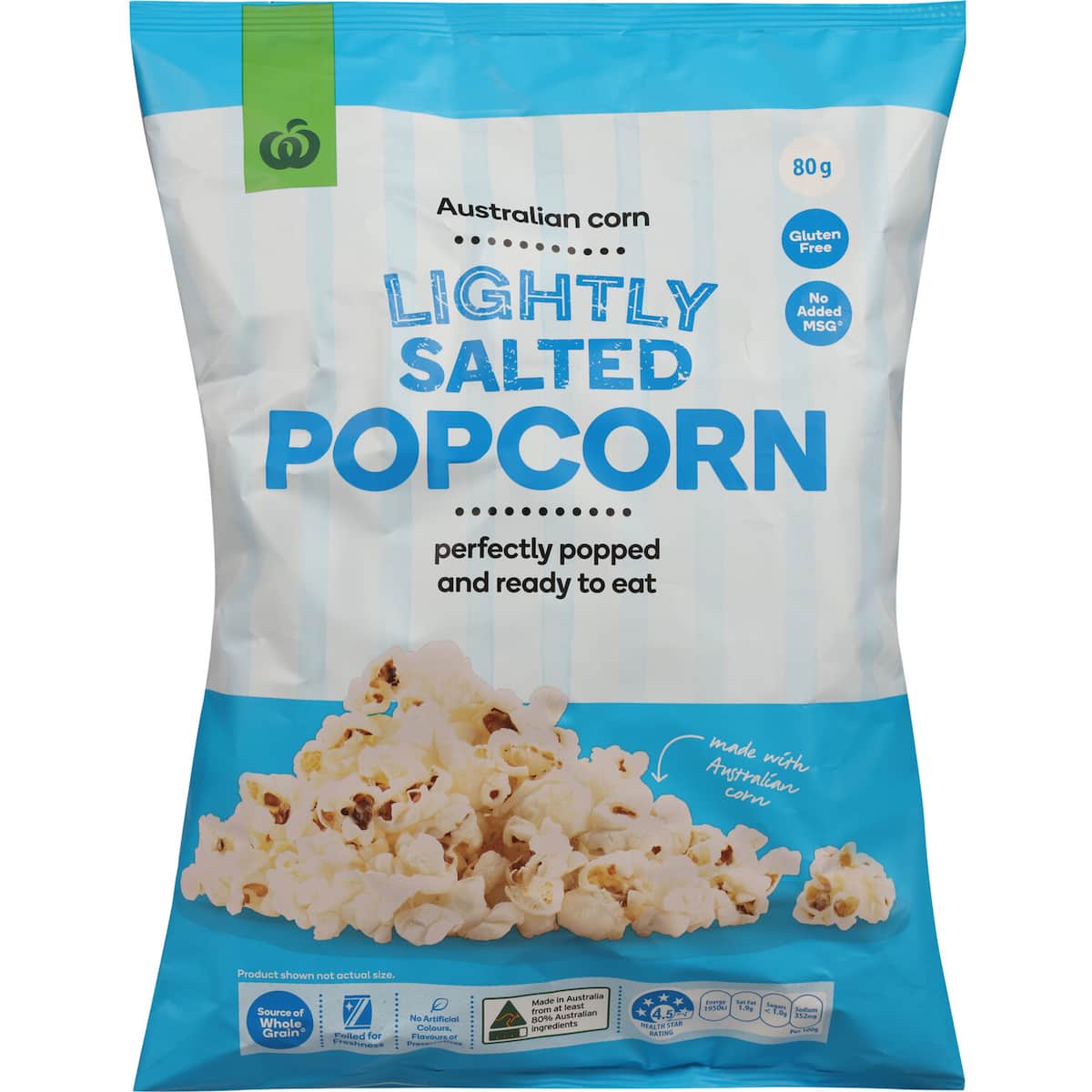 Countdown Lightly Salted Popcorn 80g bunch