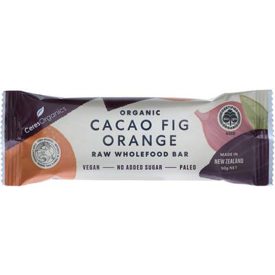 ceres organics raw wholefood snack bar cacao fig & orange