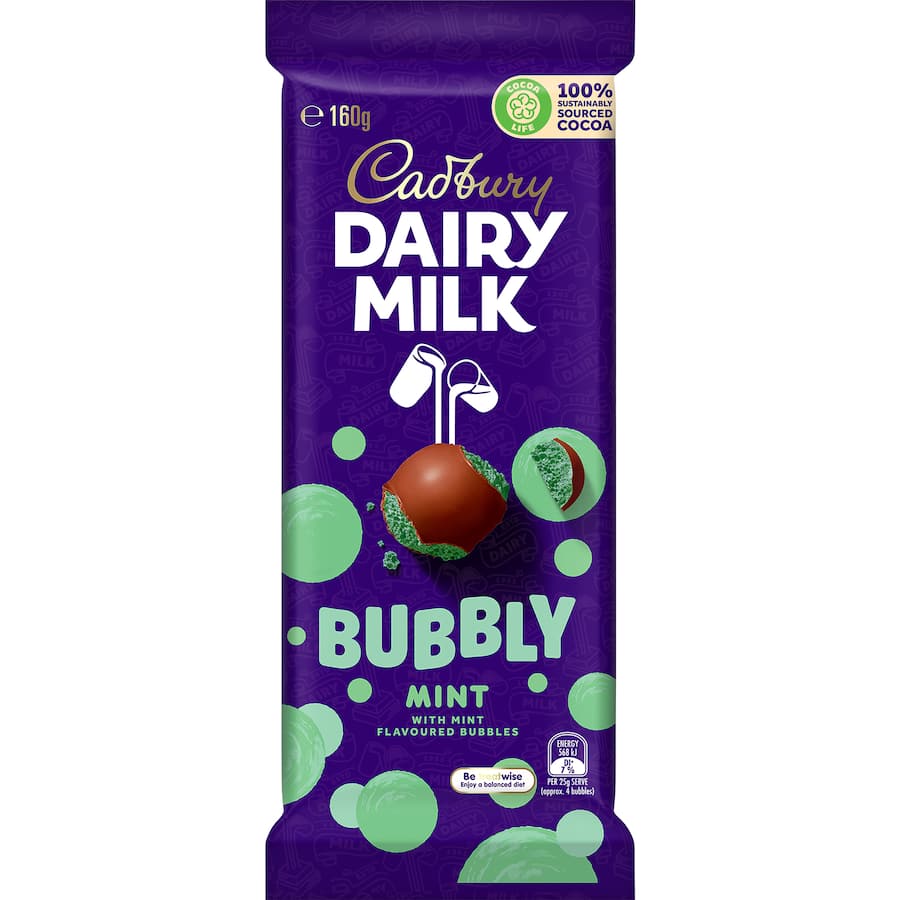 Cadbury Chocolate Dairy Milk Bubbly Mint