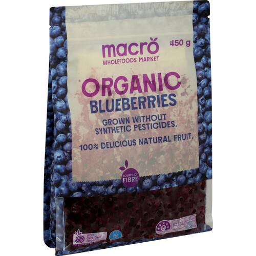 Macro Organc Frozen Blueberries 450g bunch