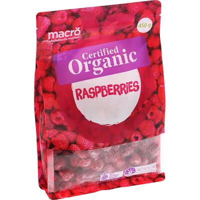 macro organic frozen raspberries 