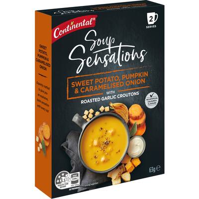 continental soup sensations sweet potato pumpkin & caramelised onion