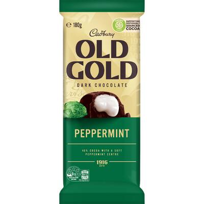 cadbury chocolate old gold peppermint