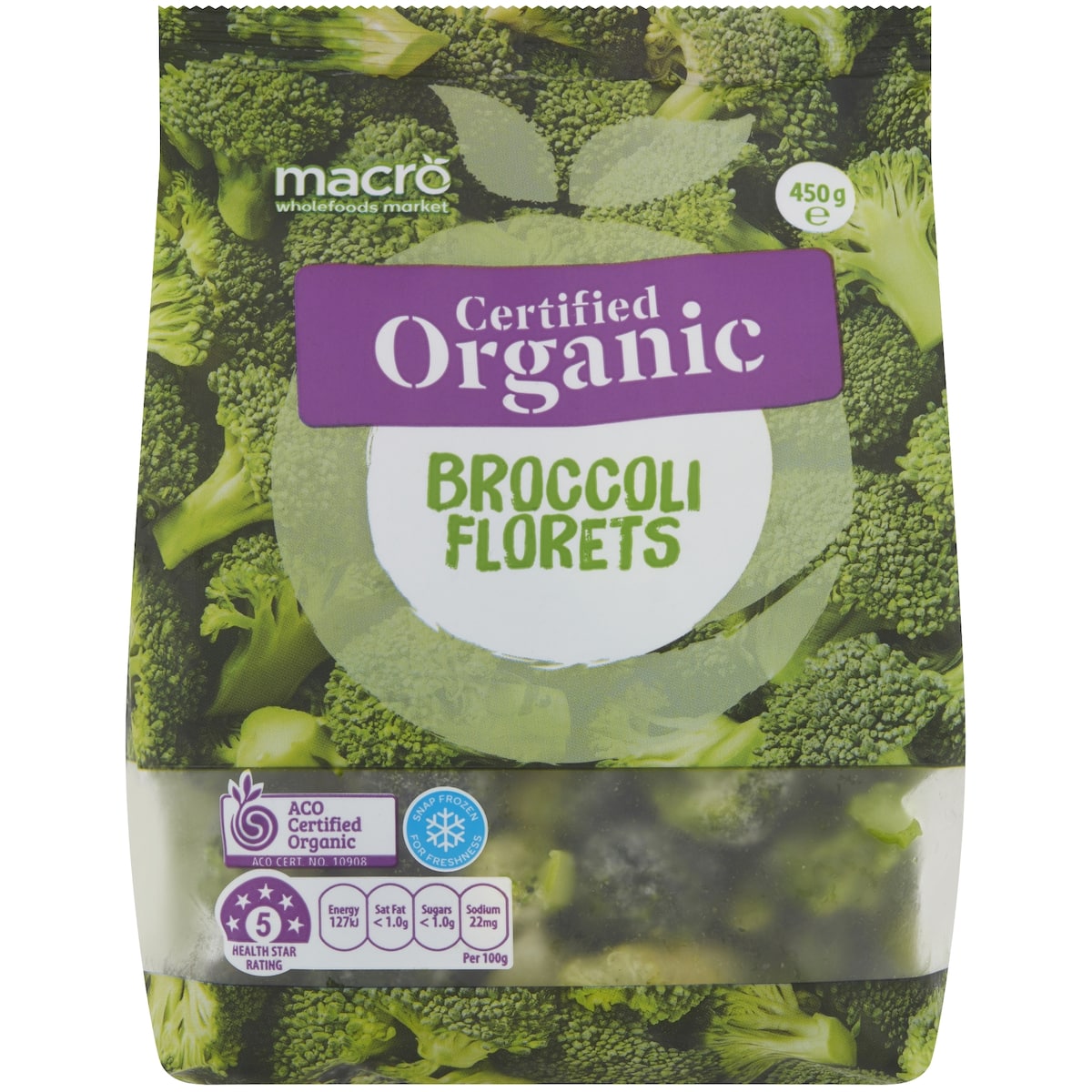 Macro Organic Broccoli 450g bunch