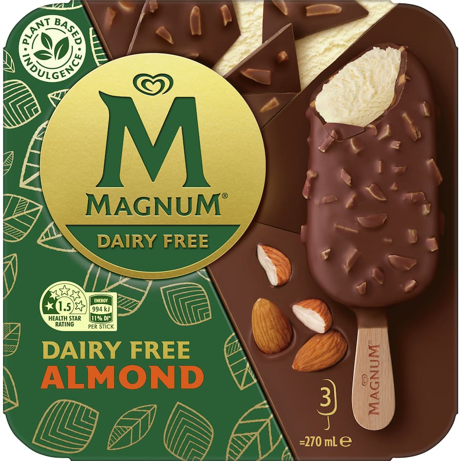 Streets Magnum Frozen Dessert Sticks Dairy Free Almond