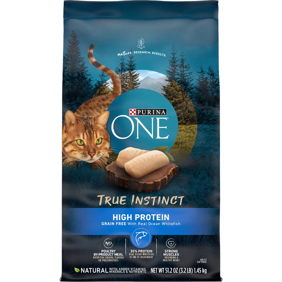 Purina One True Instinct Dry Cat Food Grain Free Real Whitefish