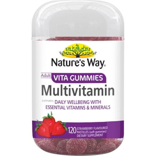 Natures Way Adults Vita Gummies Multivitamin Strawberry Flavour Pastilles