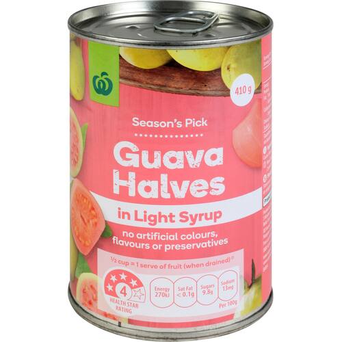 Woolworths Guava Halves In Light Syrup