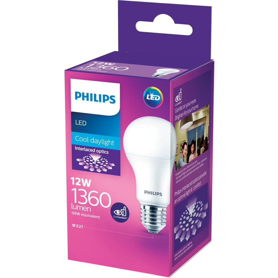 Philips Led Screw Light Bulb 12W 1360Lm Cool Daylight