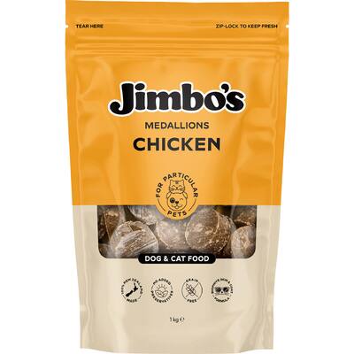 jimbos frozen dog food chicken medallions