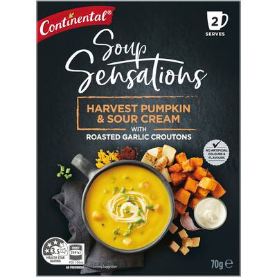 continental sensations instant soup pumpkin & sour cream 70g