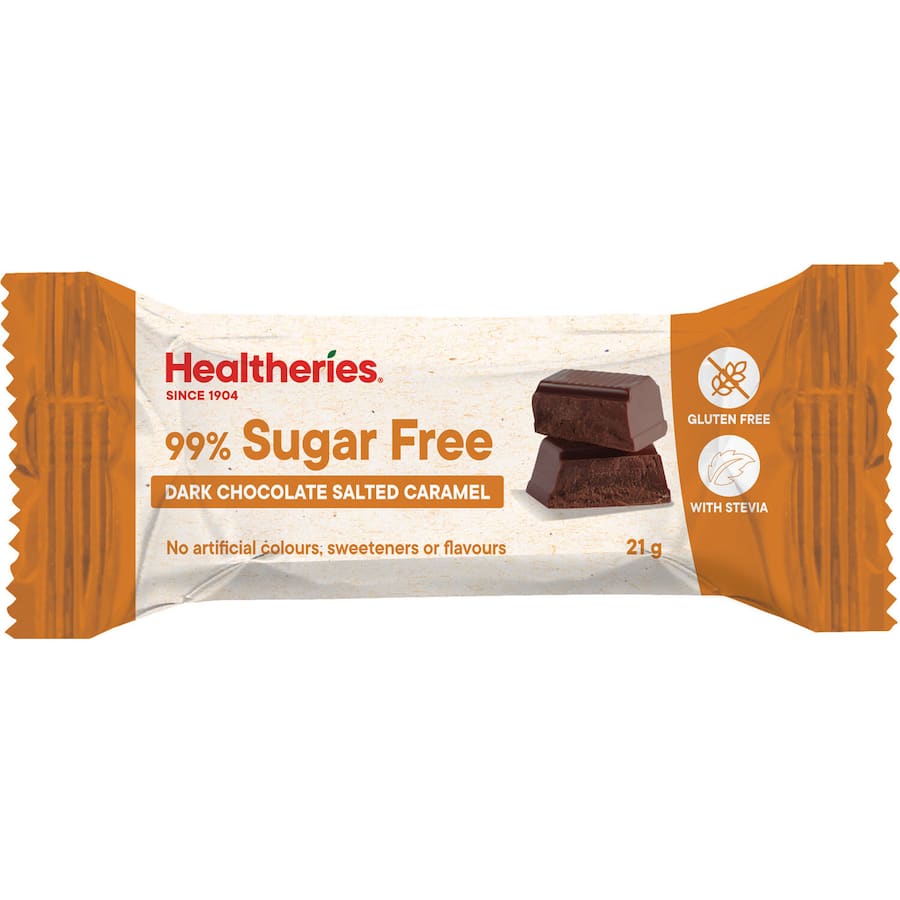 Healtheries Chocolate Bar Salted Caramel Sugar Free