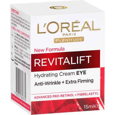 l'oreal paris revitalift eye cream pottle