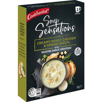 continental soup sensations creamy roast chicken & spring onion
