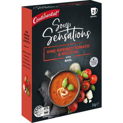 continental sensations instant soup tomato & ricotta 54g