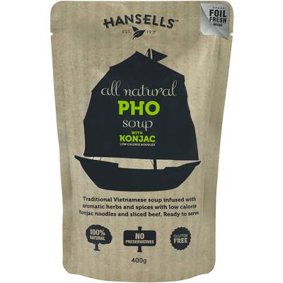 hansells all natural soup pho with konjac pouch