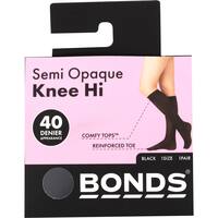 Bonds Comfy Tops Knee Highs Semi Opaques Black