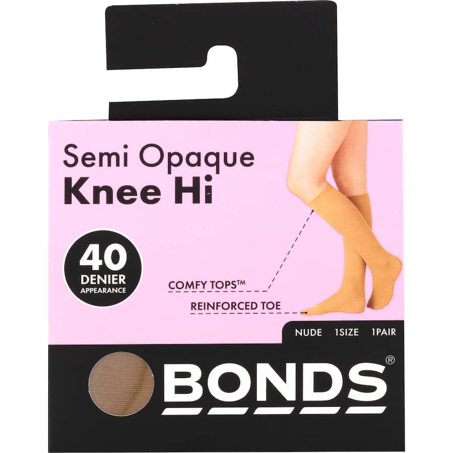 Bonds Comfy Tops Knee Highs Semi Opaque Natural