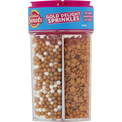 dollar sweets sprinkles 4 gold compartments