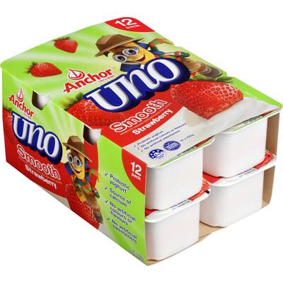 anchor uno yoghurt 12pk strawberry