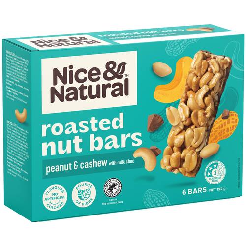 Nice & Natural Nut Bars Roasted Peanut & Cashew