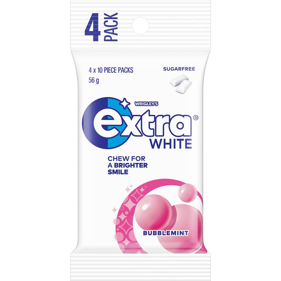 Wrigleys Extra Chewing Gum White Bubble Mint