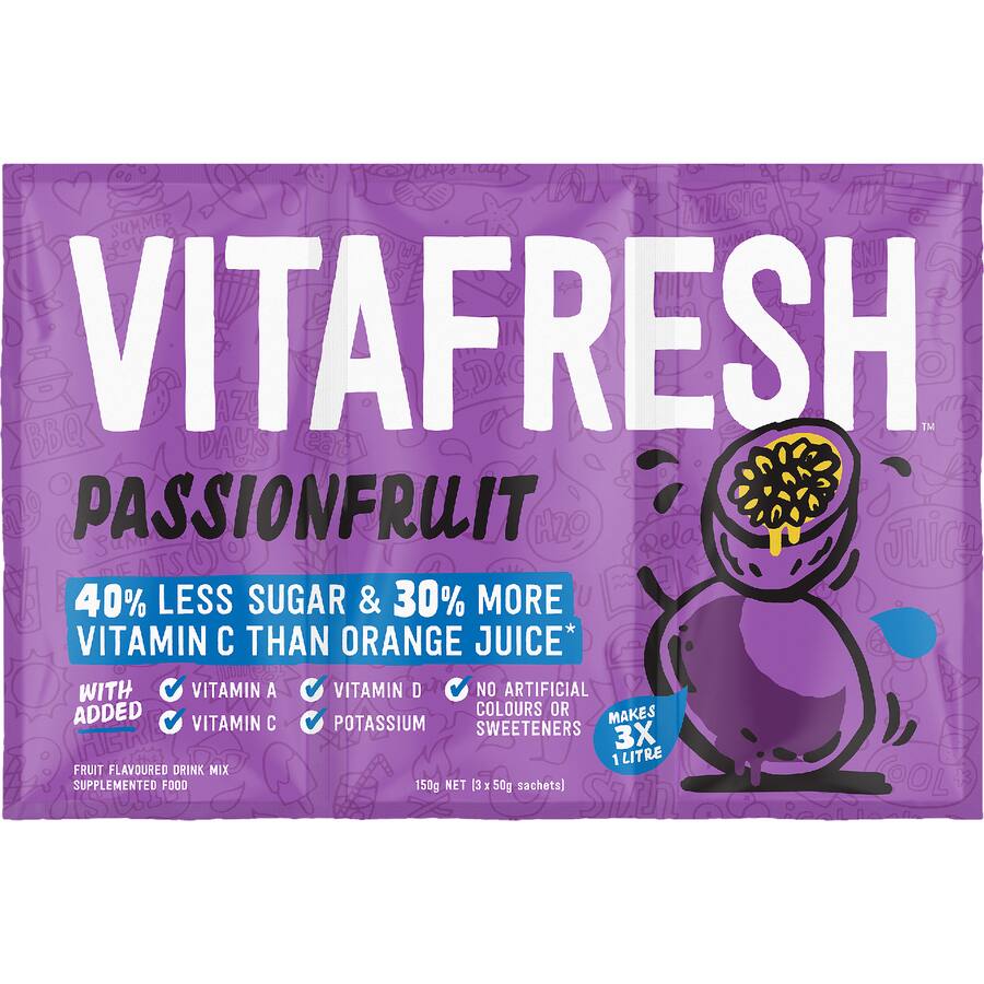 Vitafresh Sachet Drink Mix Passionfruit 150G