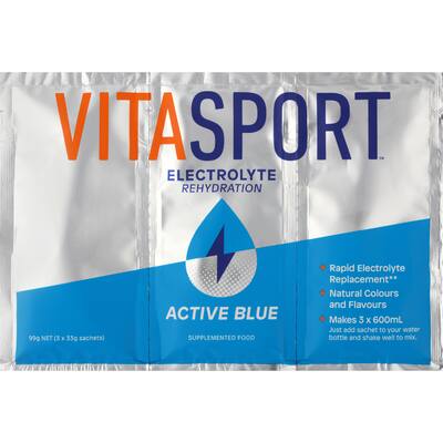Electrolyte sachet drink mix active blue 99g