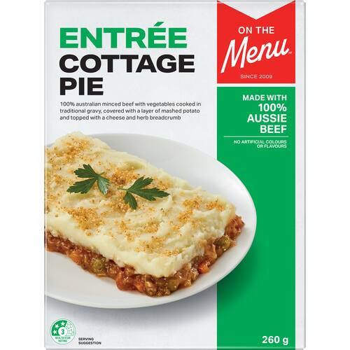 On The Menu Frozen Meal Cottage Pie