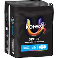 u by kotex ultrathins sport pads regular with wings