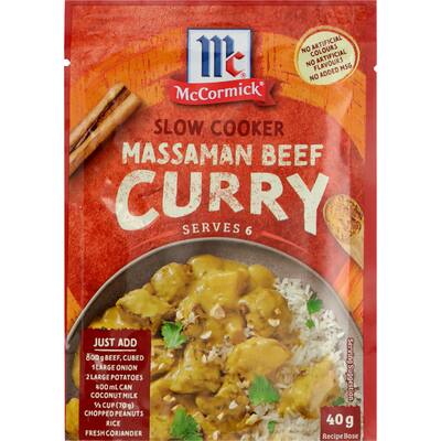 mccormick slow cookers recipe base massaman coconut beef