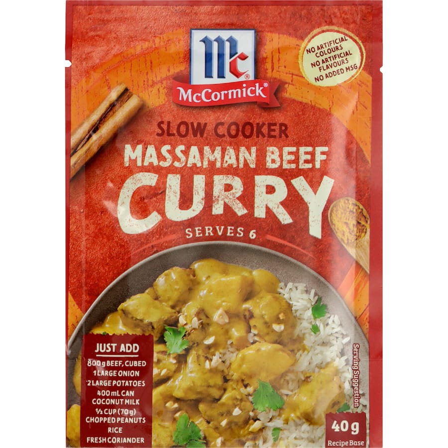 Mccormick Slow Cookers Recipe Base Massaman Coconut Beef