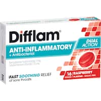 Difflam Anti-Inflammatory Sore Throat Raspberry Lozenges