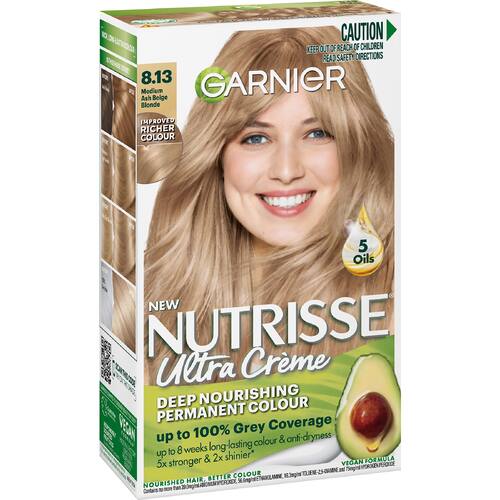 Garnier Nutrisse Hair Colour Medium Ash Blonde 8.13